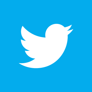 Twitter bird white blue